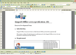 Kingsoft Office 2009 Writer