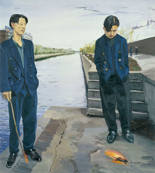 Liu Xiaodong burning mouse 1998