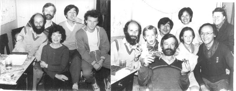 Октябрь 1988 г. Проводы в общежитии МГУ. С Володей пришла вся его семья.