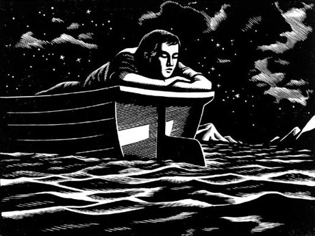 Meditation (Woodcut)