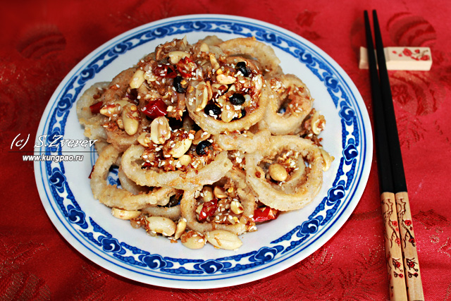 Пряные кольца кальмаров
