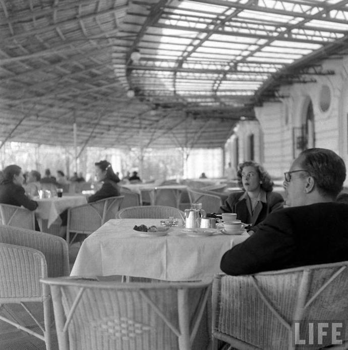 French Club restaurant Jack Birns 1949 LIFE