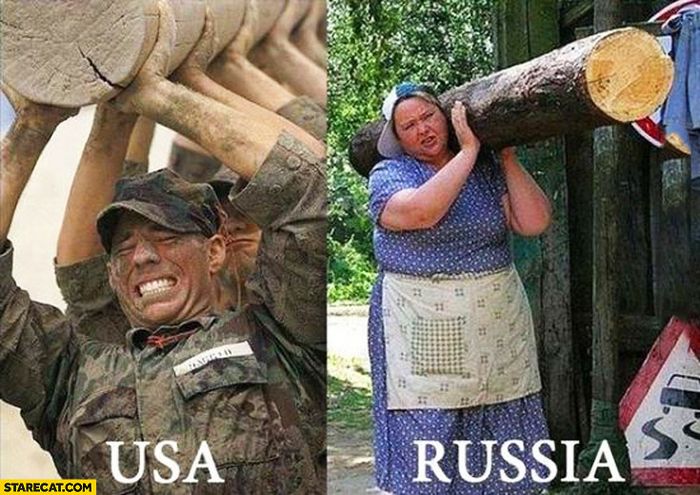 carrying-a-log-usa-soldiers-russia-one-single-lady-comparison