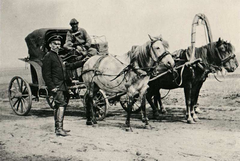 Инспекция телеграфного кабеля в Восточной Сибири в 1890-х годах. Источник: atlantic-cable.com