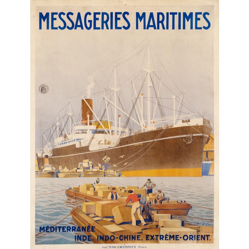 Рекламный постер компании "Мессажери Маритим" в 1922 году. Источник: internationalposter.com